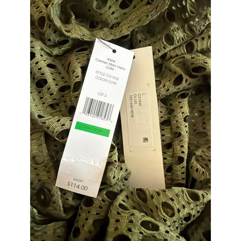 New Carmen Marc valvo crochet coverup tunic top